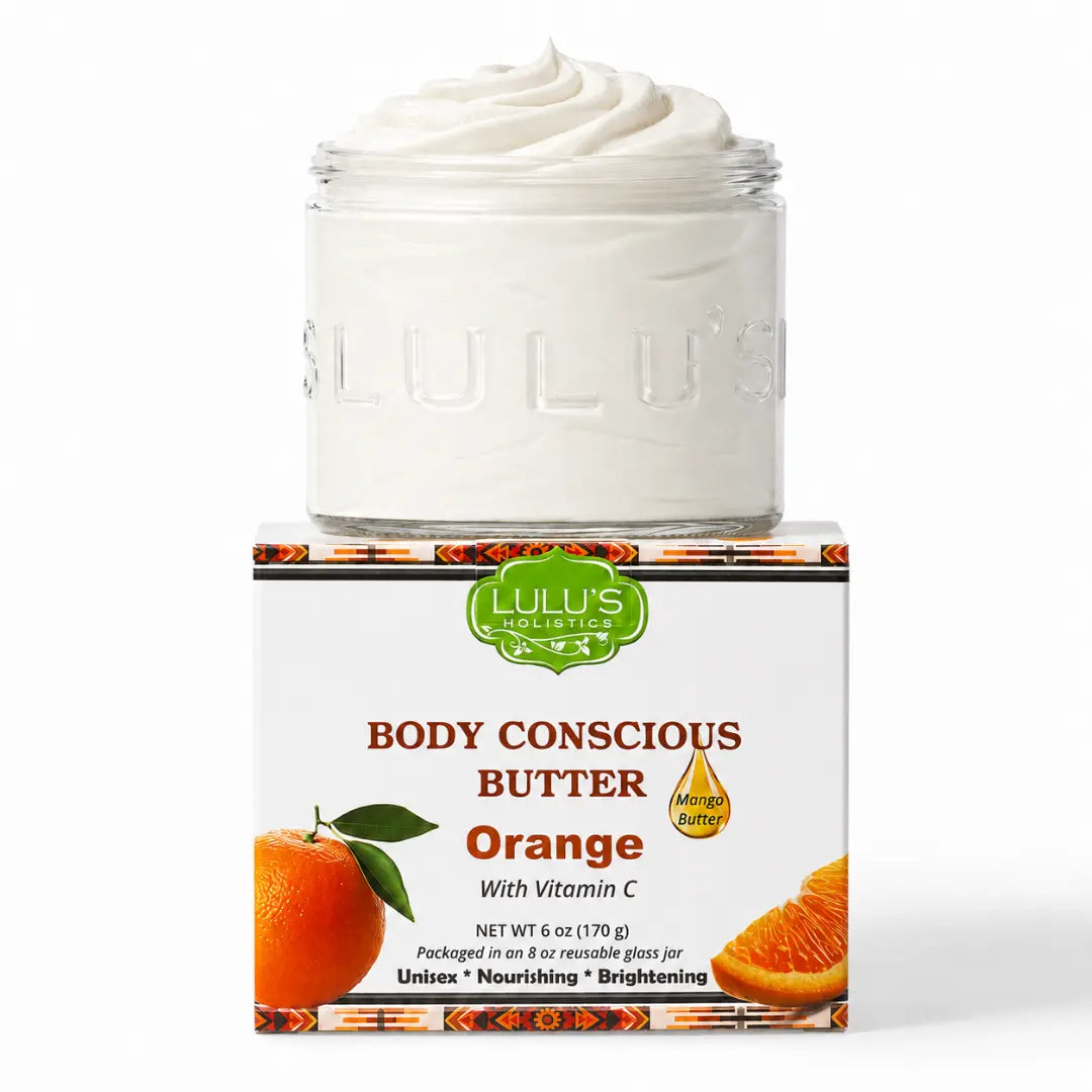Lulu's Holistics Orange Vitamin C Whipped Mango Body Butter – Non-Greasy, Radiant Skin-Lulu's Holistics Orange Vitamin C Whipped Mango Body Butter – Non-Greasy, Radiant Skin