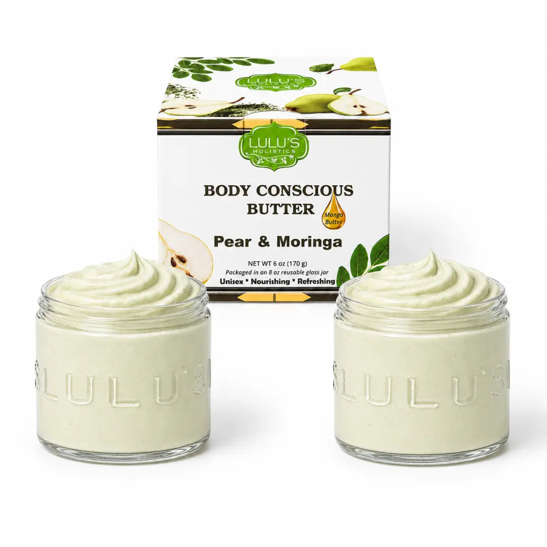 Lulu's Holistics Pear & Moringa Whipped Mango Body Butter – Non-Greasy, Radiant Skin-Lulu's Holistics Pear & Moringa Whipped Mango Body Butter – Non-Greasy, Radiant Skin