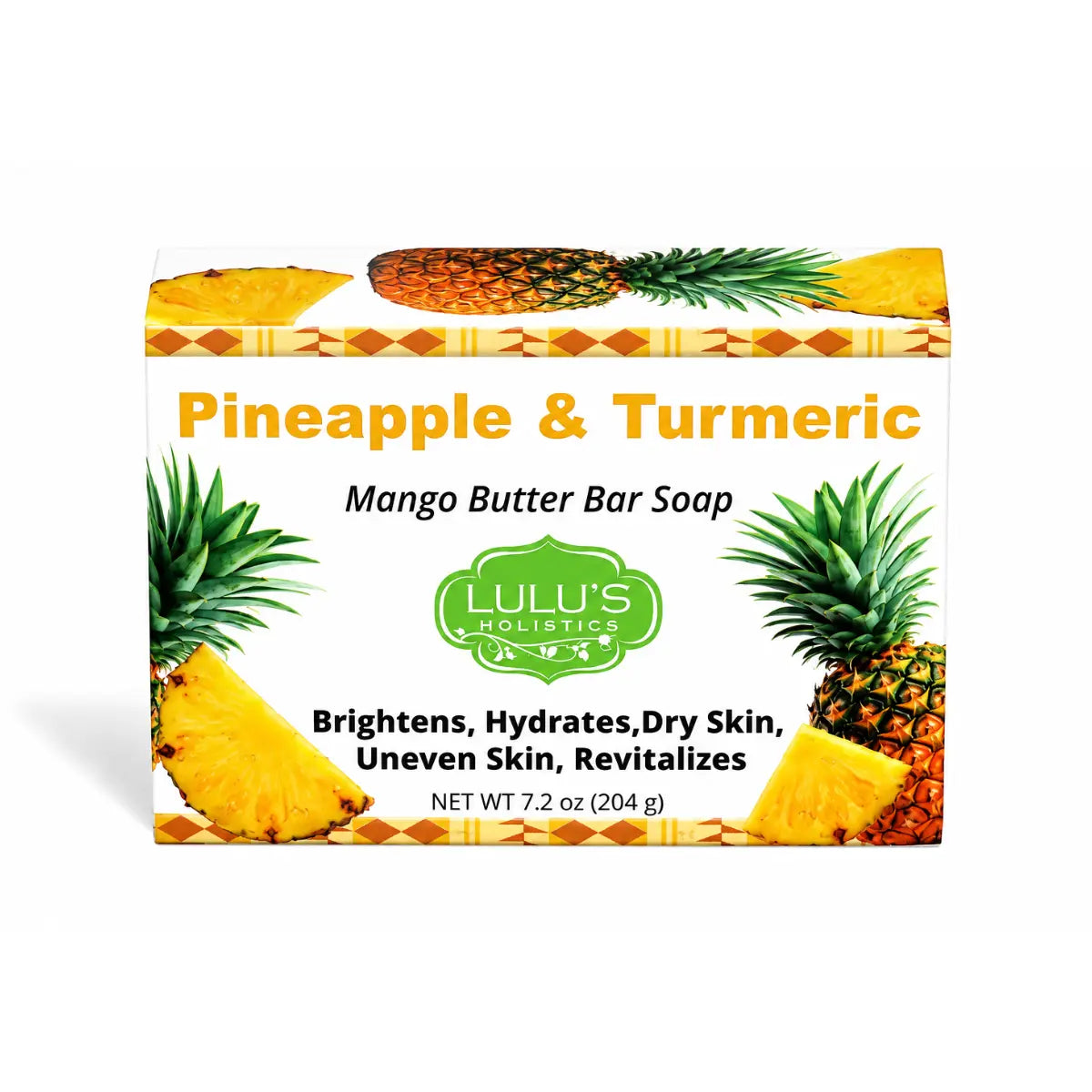 Lulu's Holistics Pineapple Turmeric Mango Butter Bar Soap – Brightening Cleanse-Lulu's Holistics Pineapple Turmeric Mango Butter Bar Soap – Brightening Cleanse