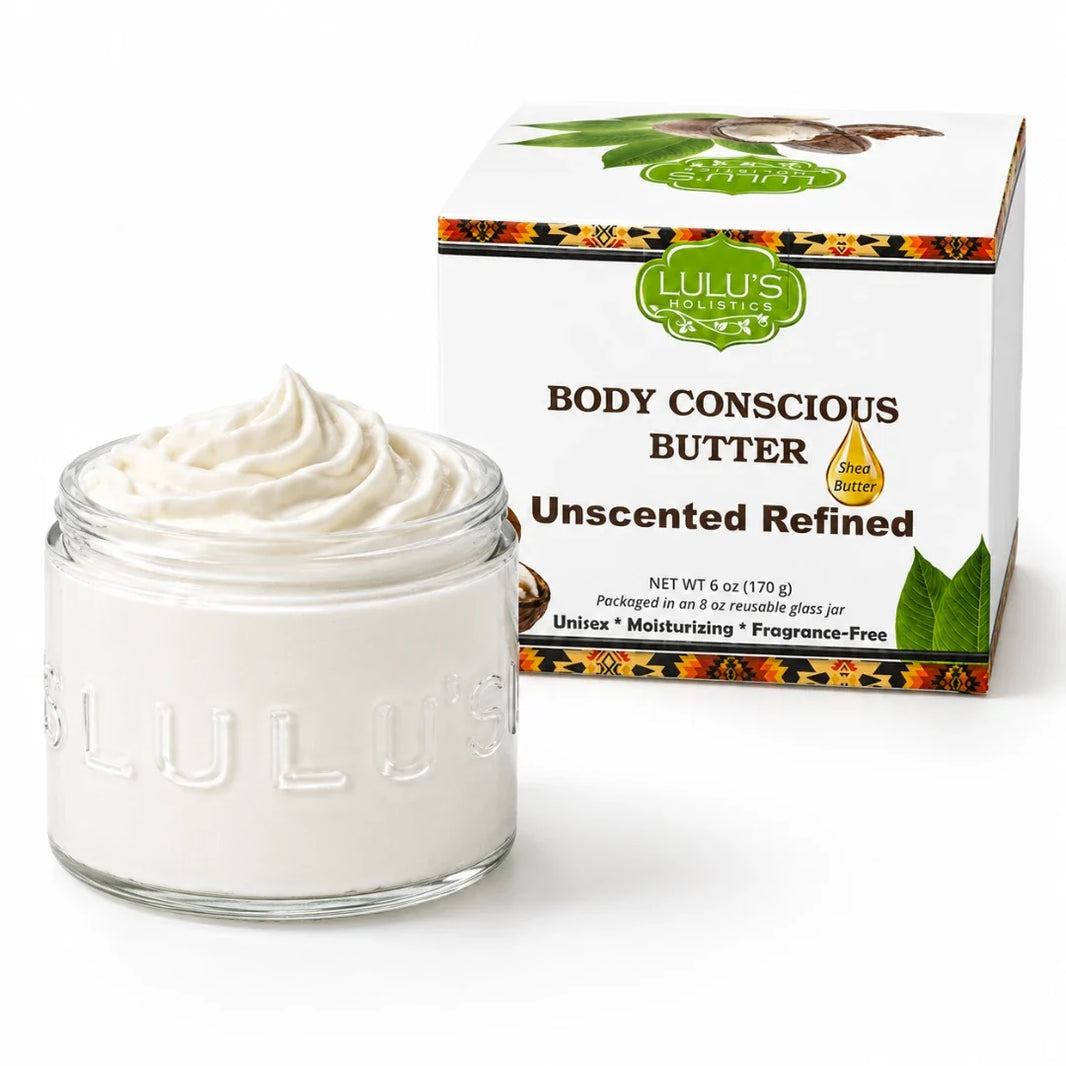Lulu's Holistics Unrefined Unscented Whipped Body Butter – Pure, Balanced Moisture-Lulu's Holistics Unrefined Unscented Whipped Body Butter – Pure, Balanced Moisture