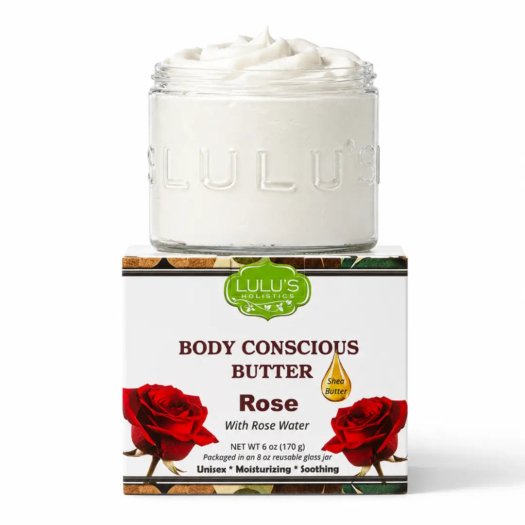 Lulu's Holistics Rosewater Whipped Body Butter – Hydrating, Skin-Softening Care-Lulu's Holistics Rosewater Whipped Body Butter – Hydrating, Skin-Softening Care