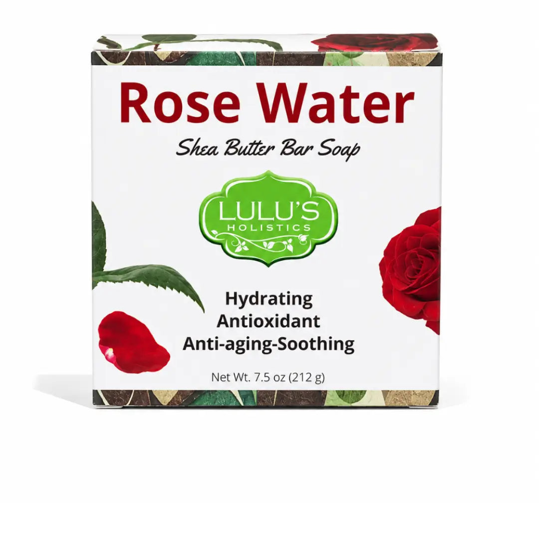 Lulu's Holistics Rose Water Shea Butter Bar Soap – Hydrating Cleanse-Lulu's Holistics Rose Water Shea Butter Bar Soap – Hydrating Cleanse