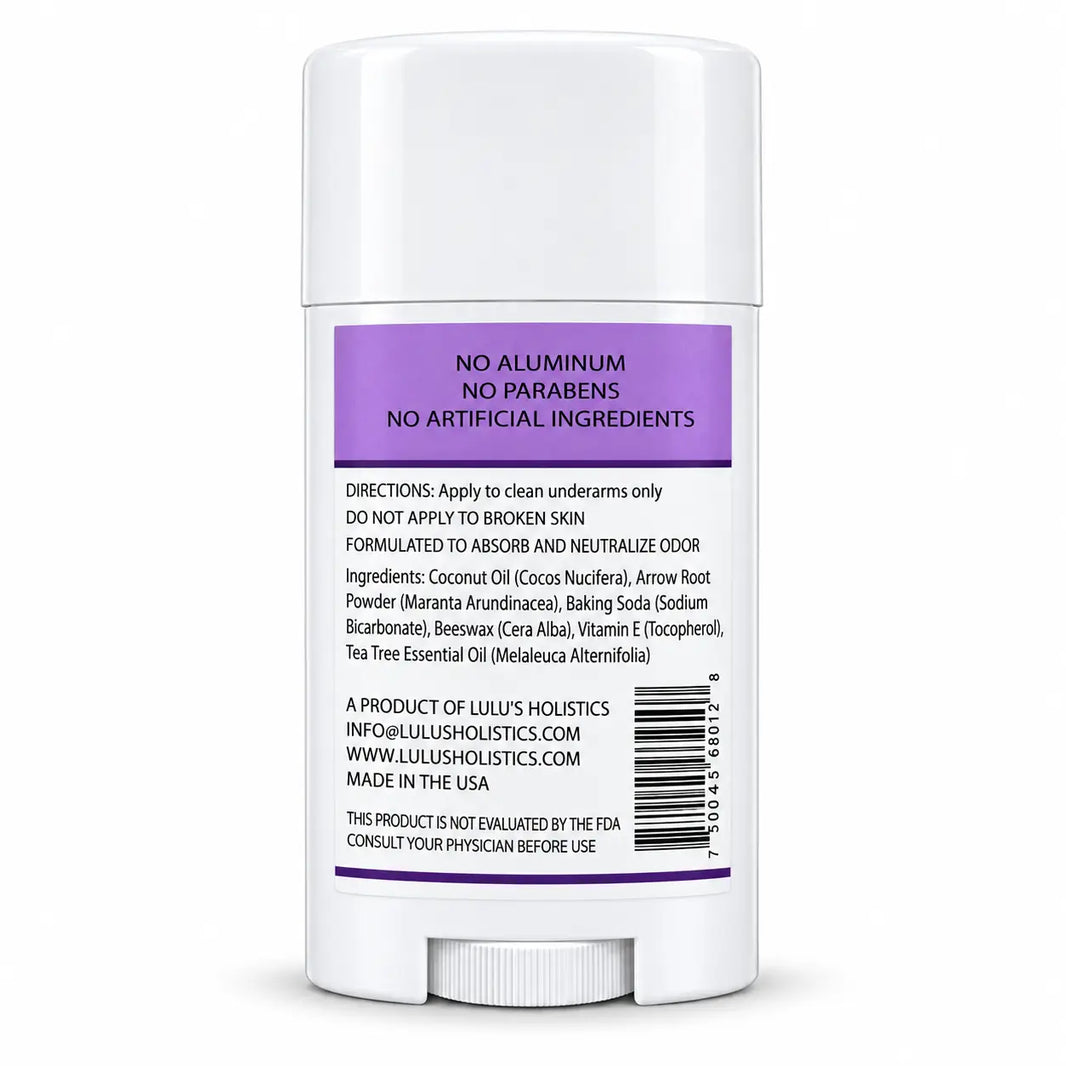 Lulu's Holistics Tea Tree & Lavender Aluminum-Free Deodorant (2.65oz)-Lulu's Holistics Tea Tree & Lavender Aluminum-Free Deodorant (2.65oz)
