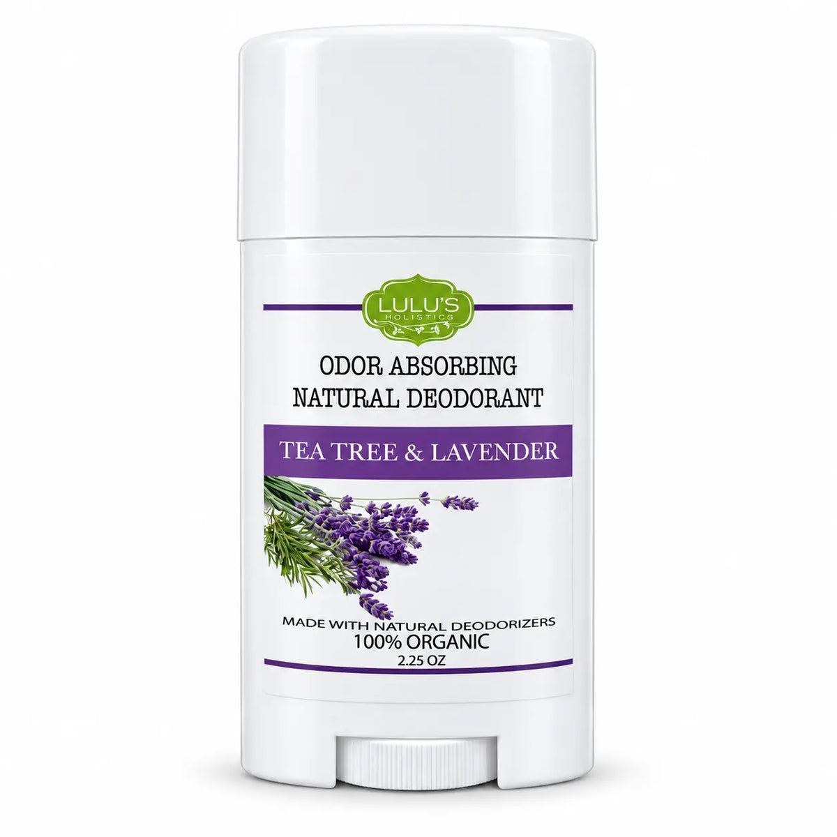 Lulu's Holistics Tea Tree & Lavender Aluminum-Free Deodorant (2.65oz)-Lulu's Holistics Tea Tree & Lavender Aluminum-Free Deodorant (2.65oz)