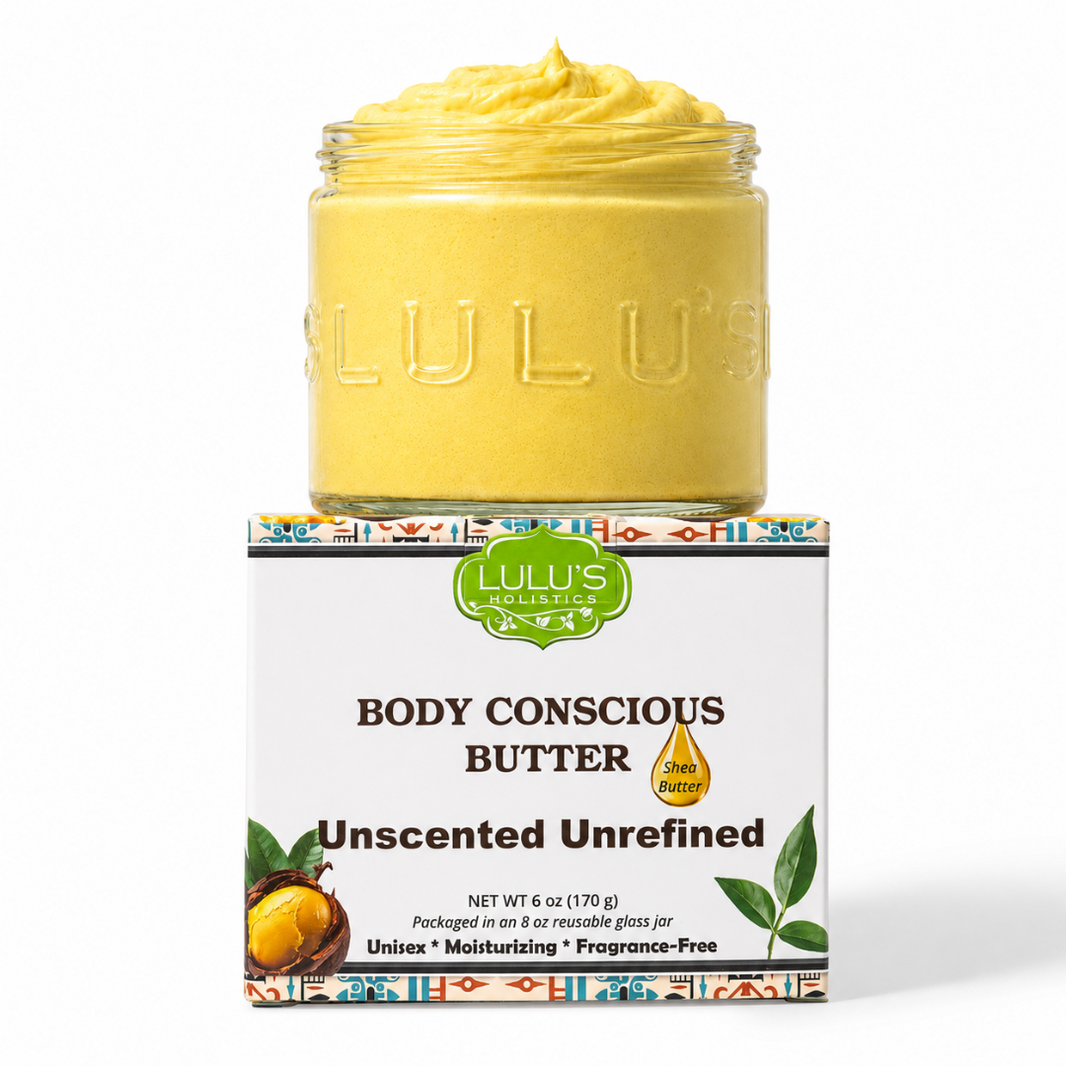 Lulu's Holistics Unrefined Unscented Whipped Body Butter – Pure, Balanced Moisture-Lulu's Holistics Unrefined Unscented Whipped Body Butter – Pure, Balanced Moisture