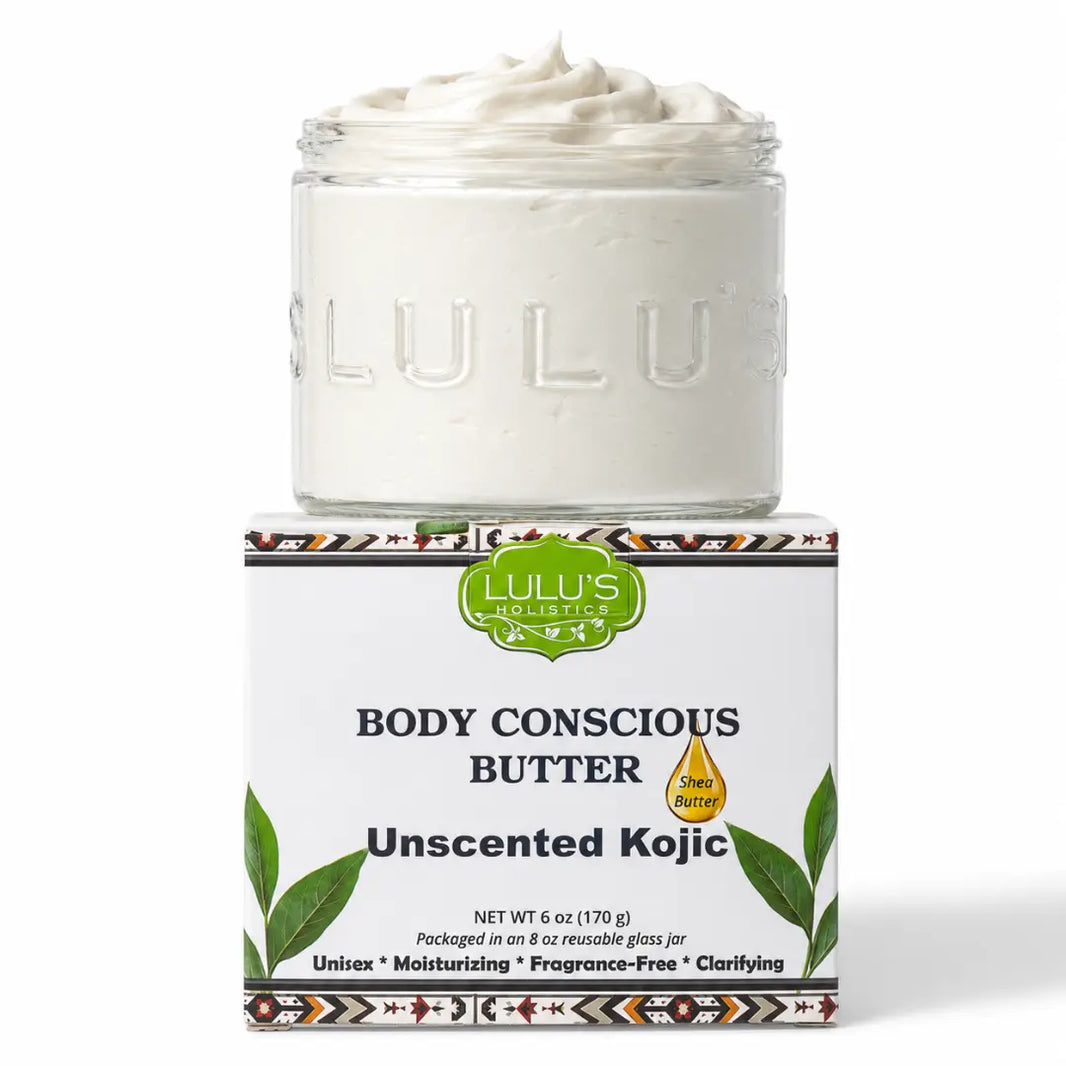Lulu's Holistics Unscented Kojic Whipped Body Butter – Smooth, Even-Looking Skin-Lulu's Holistics Unscented Kojic Whipped Body Butter – Smooth, Even-Looking Skin