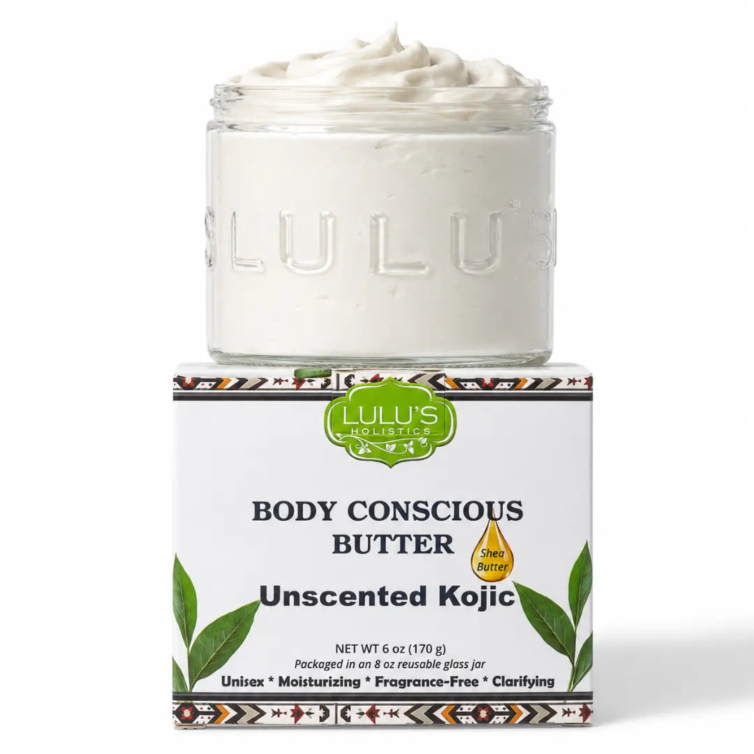 Lulu's Holistics Unscented Kojic Whipped Body Butter – Smooth, Even-Looking Skin-Lulu's Holistics Unscented Kojic Whipped Body Butter – Smooth, Even-Looking Skin