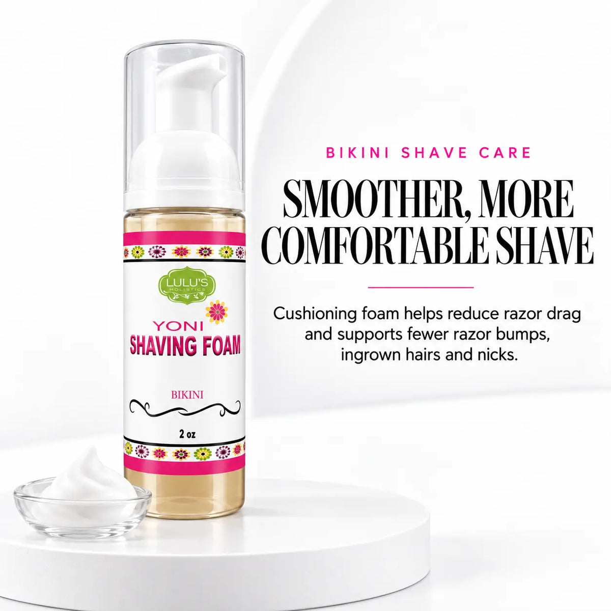 Lulu's Holistics Anti-Irritation Bikini Line Shaving Foam (2oz)-Lulu's Holistics Anti-Irritation Bikini Line Shaving Foam (2oz)
