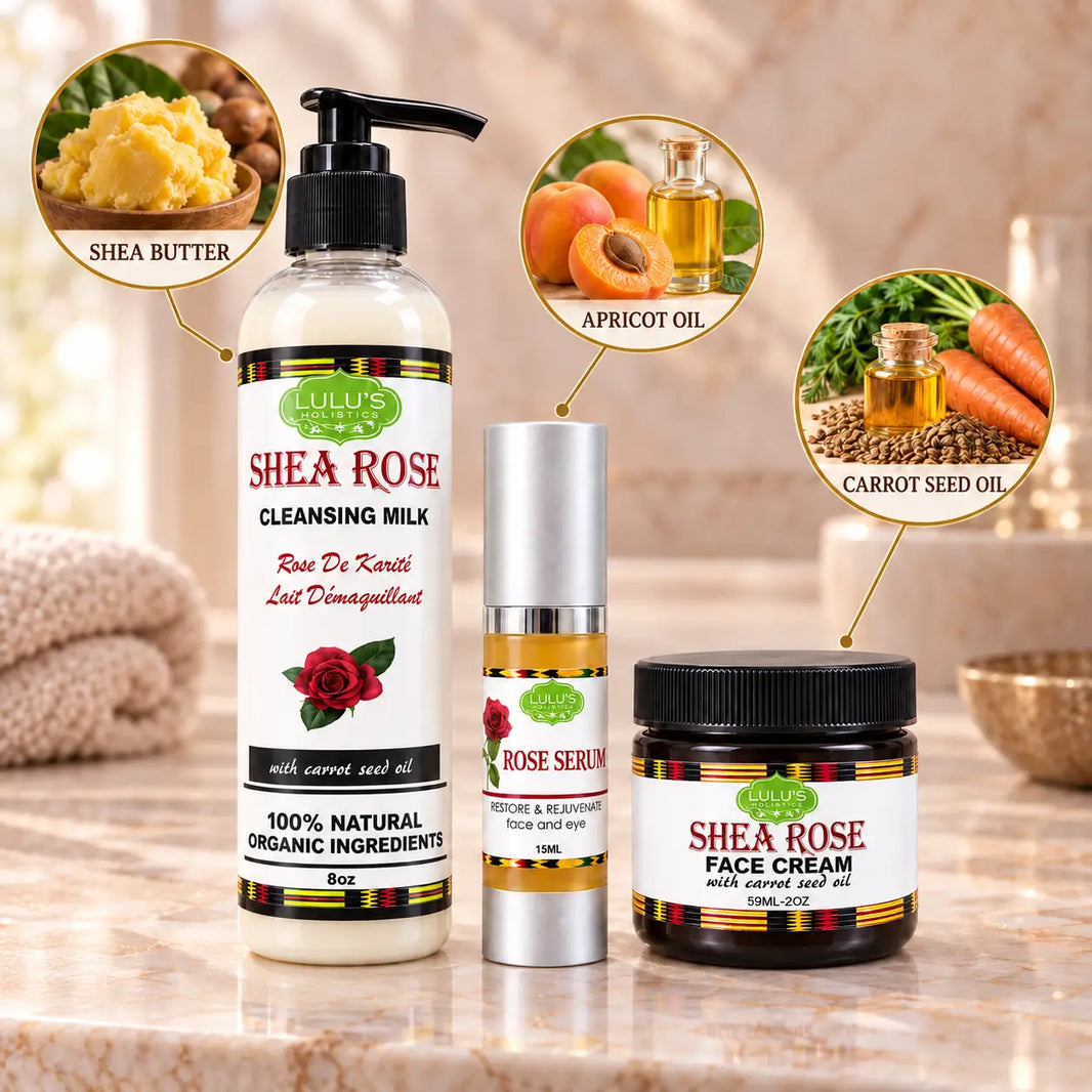Lulu's Holistics Rose Radiance Skin Trio – Cleanse, Hydrate & Brighten-Lulu's Holistics Rose Radiance Skin Trio – Cleanse, Hydrate & Brighten