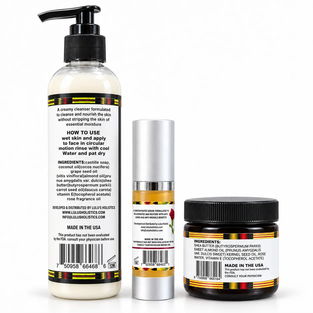 Lulu's Holistics Rose Radiance Skin Trio – Cleanse, Hydrate & Brighten-Lulu's Holistics Rose Radiance Skin Trio – Cleanse, Hydrate & Brighten
