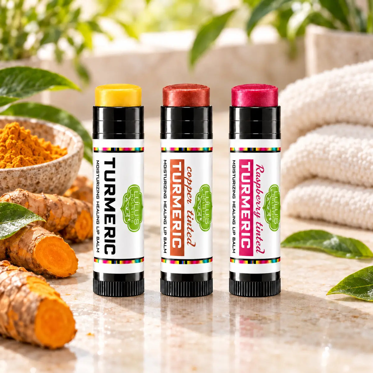 Lulu's Holistics Turmeric Moisture-Lock Conditioning Lip Balm Variety 3-Pack Bundle-Lulu's Holistics Turmeric Moisture-Lock Conditioning Lip Balm Variety 3-Pack Bundle