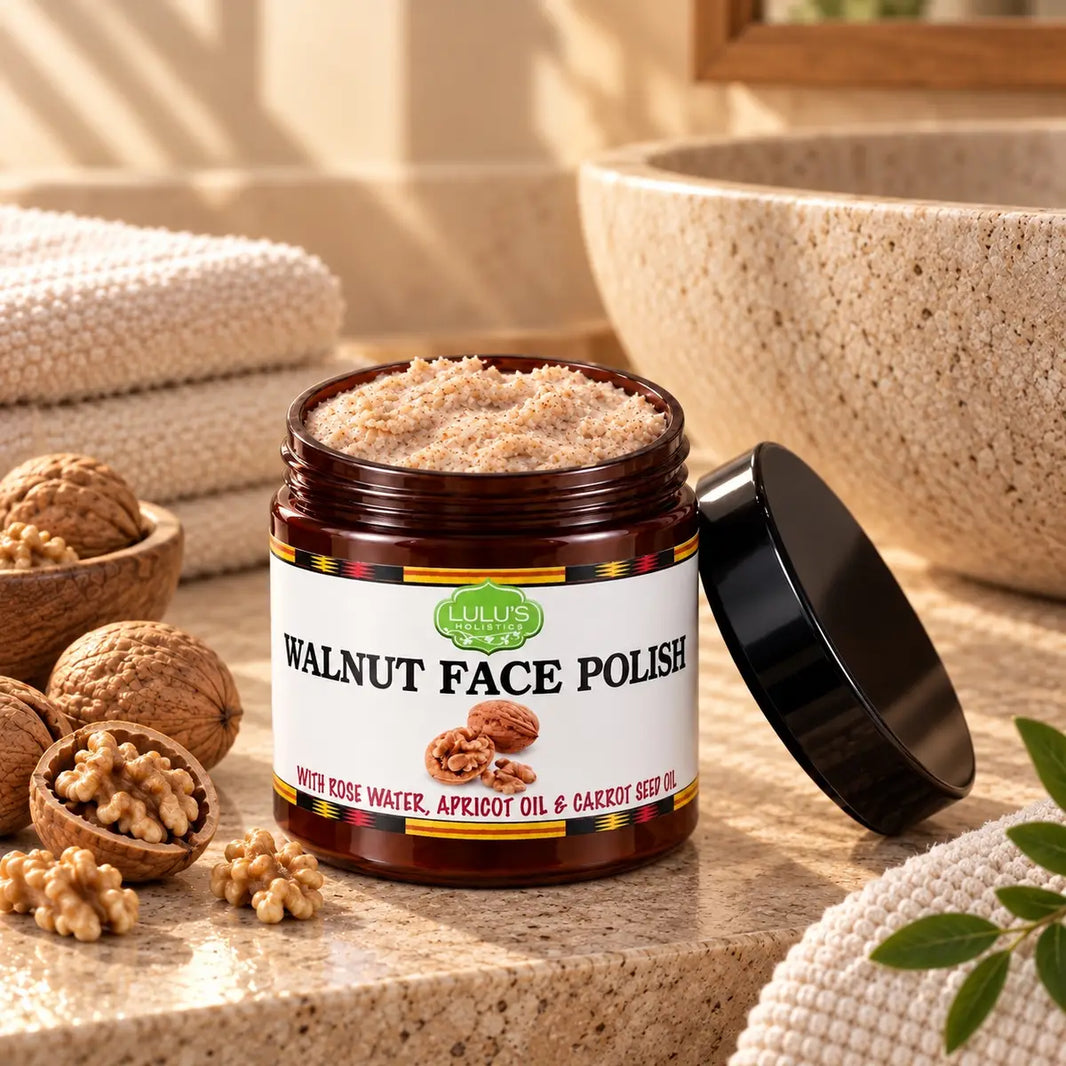 Lulu's Holistics Walnut Face Polish – Polishing & Skin Smoothing Scrub-Lulu's Holistics Walnut Face Polish – Polishing & Skin Smoothing Scrub