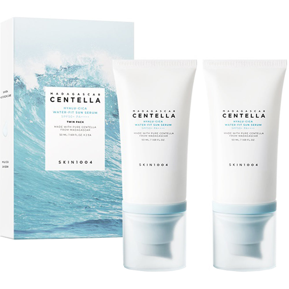 SKIN1004 Madagascar Centella Hyalu-Cica Water-Fit Sun Serum SPF50+ PA++++ (2-Pack)-SKIN1004 Madagascar Centella Hyalu-Cica Water-Fit Sun Serum SPF50+ PA++++ (2-Pack)