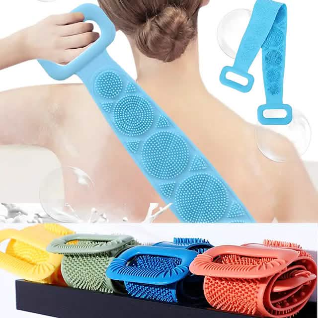 Magic Silicone Brush with Self-Adhesive Hook Bath Towel-Magic Silicone Brush with Self-Adhesive Hook Bath Towel