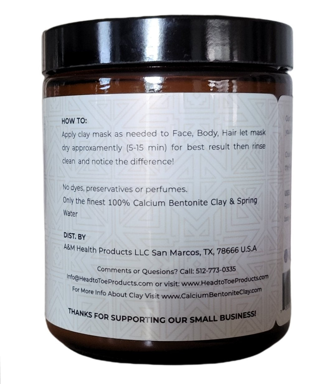 Pure Calcium Bentonite Clay Mask — Deep Pore Detox, Spring Water Activated-Pure Calcium Bentonite Clay Mask — Deep Pore Detox, Spring Water Activated