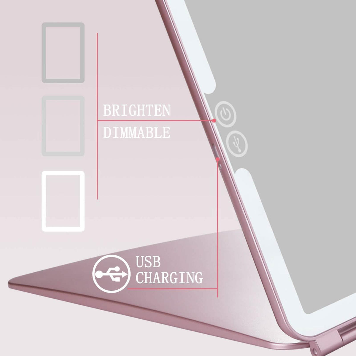 Magnifier USB Charging LED Makeup Mirrors-Magnifier USB Charging LED Makeup Mirrors
