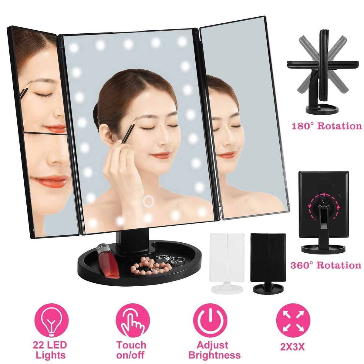 Make Up Mirror with 22 LED Lights-Make Up Mirror with 22 LED Lights