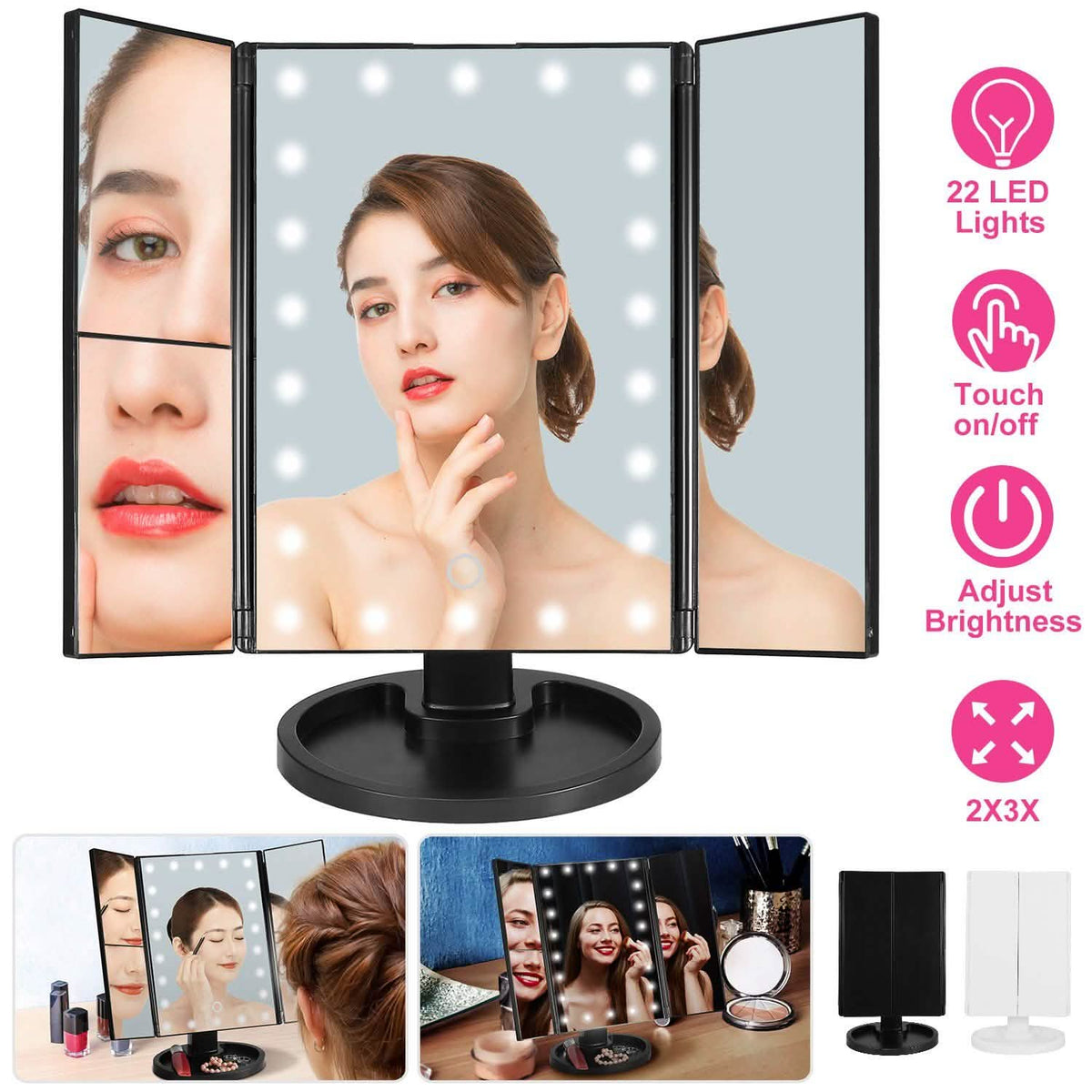 Make Up Mirror with 22 LED Lights-Make Up Mirror with 22 LED Lights