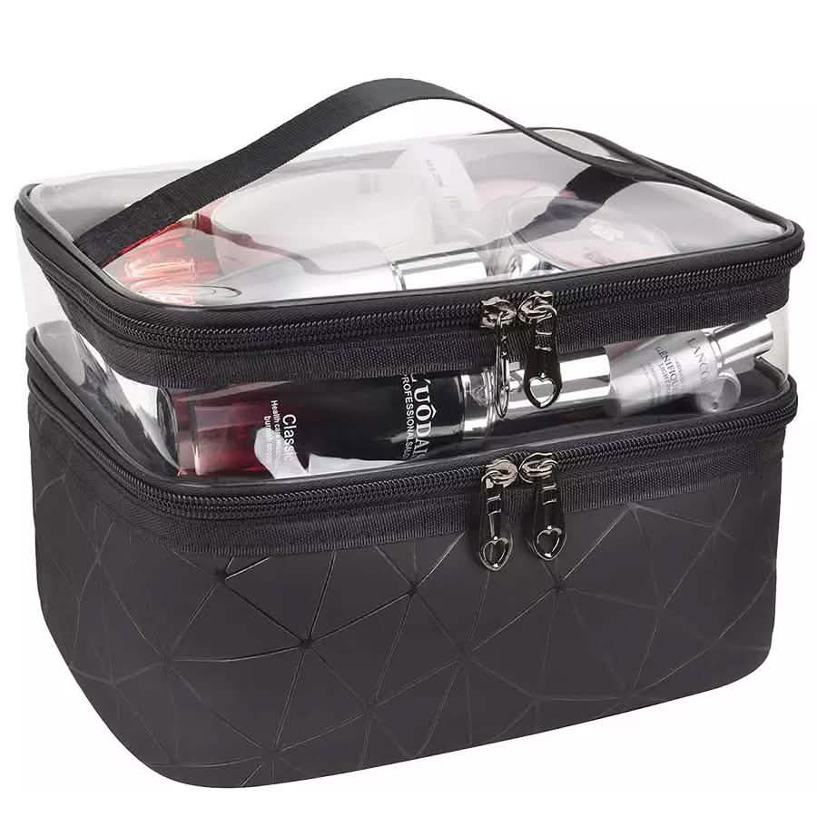 Makeup Bags Double layer Travel Cosmetic Cases-Makeup Bags Double layer Travel Cosmetic Cases