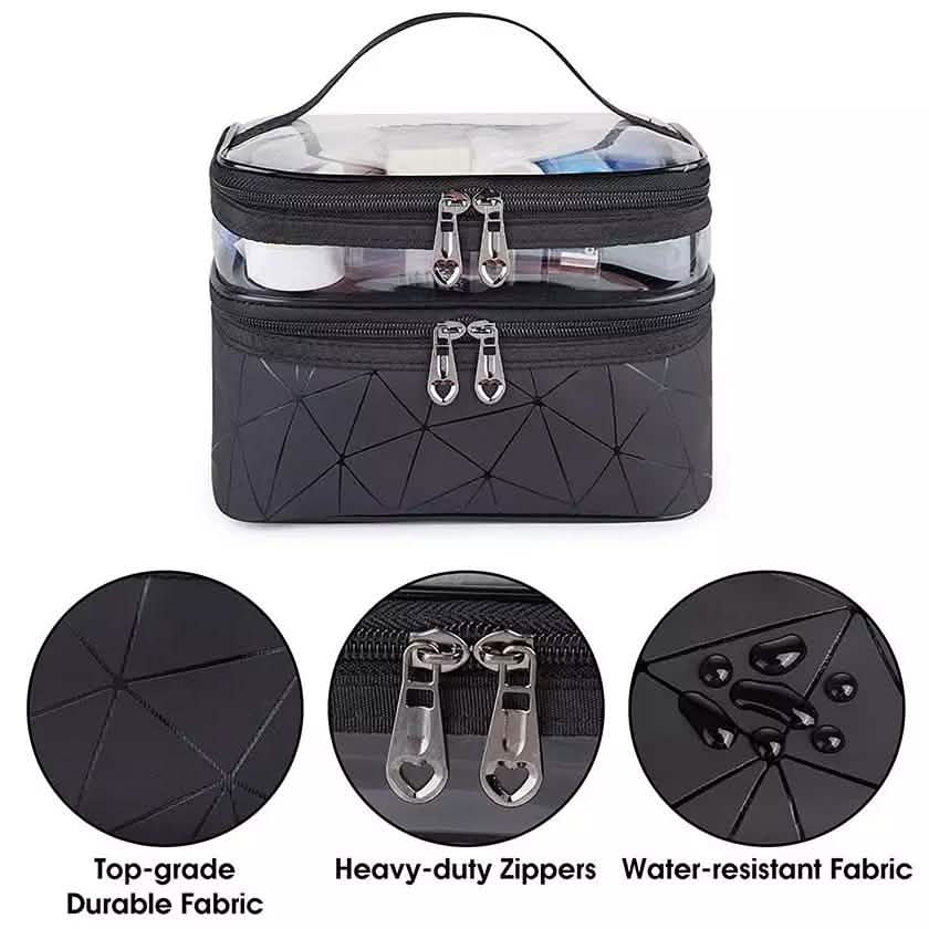 Makeup Bags Double layer Travel Cosmetic Cases-Makeup Bags Double layer Travel Cosmetic Cases