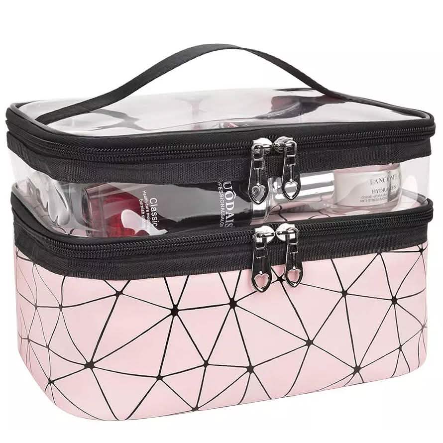 Makeup Bags Double layer Travel Cosmetic Cases-Makeup Bags Double layer Travel Cosmetic Cases
