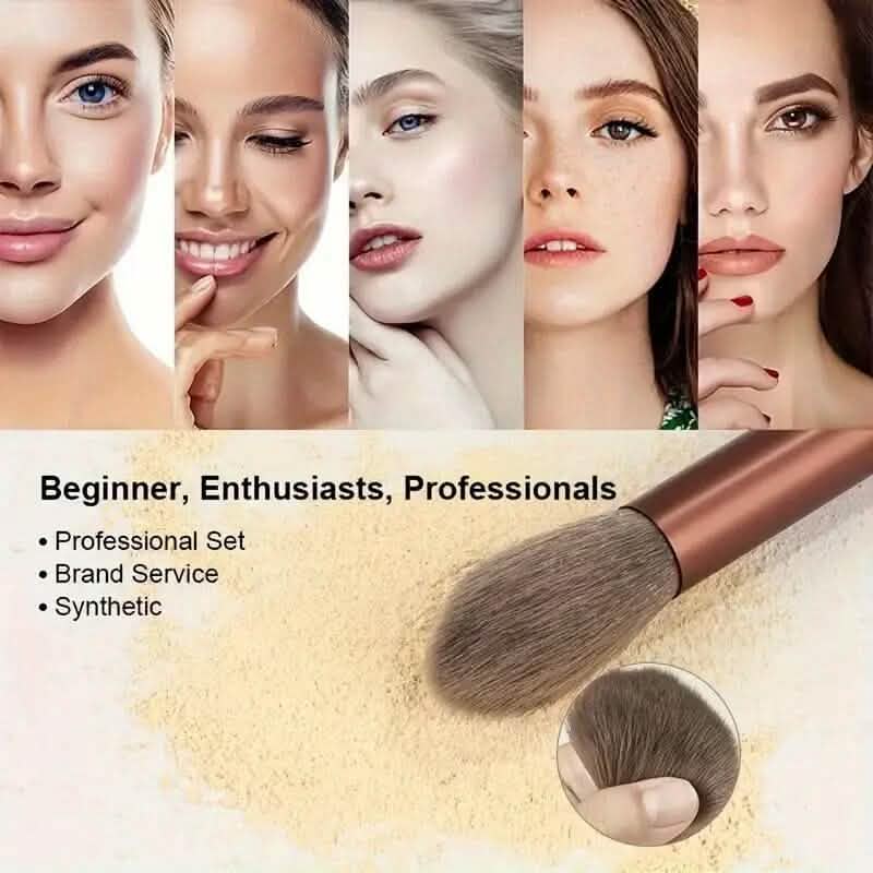 13-Piece: Professional Soft Fluffy Makeup Brush Set with Bag Case-13-Piece: Professional Soft Fluffy Makeup Brush Set with Bag Case