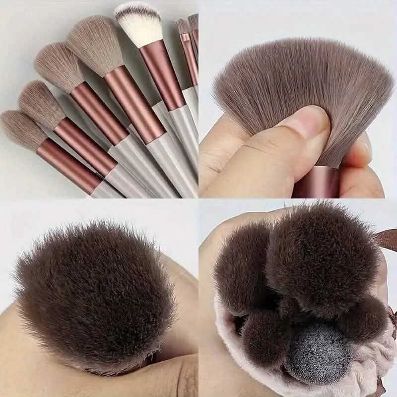 13-Piece: Professional Soft Fluffy Makeup Brush Set with Bag Case-13-Piece: Professional Soft Fluffy Makeup Brush Set with Bag Case