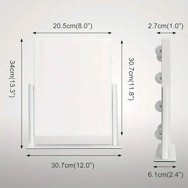 Makeup Mirror with 9 Bulbs, Adjustable Brightness and Smart Touch Control-Makeup Mirror with 9 Bulbs, Adjustable Brightness and Smart Touch Control