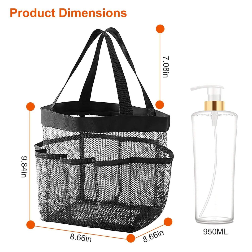 Mesh Shower Caddy Bag Organizer Storage Hanging Basket-Mesh Shower Caddy Bag Organizer Storage Hanging Basket