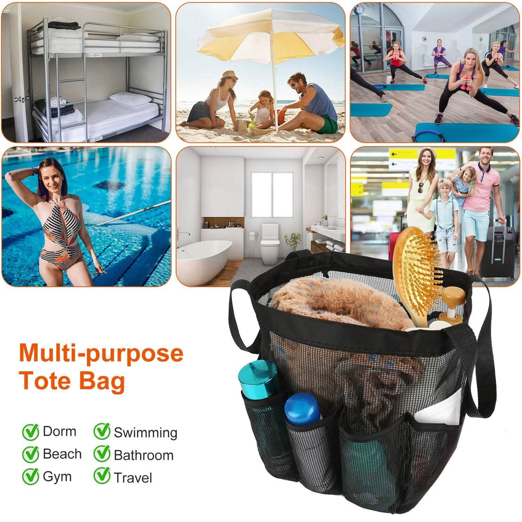 Mesh Shower Caddy Bag Organizer Storage Hanging Basket-Mesh Shower Caddy Bag Organizer Storage Hanging Basket