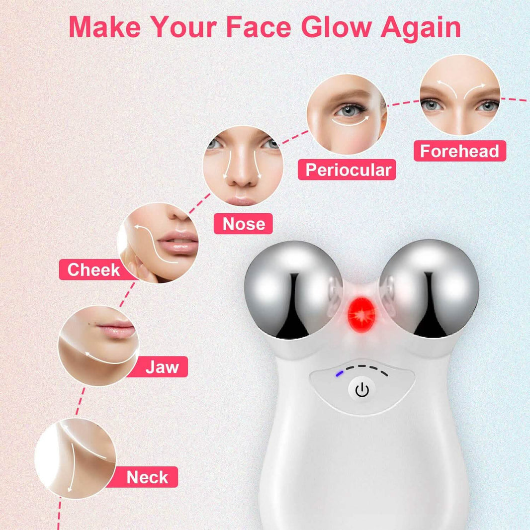 Micro-Current Face Massager Rechargeable Roller with 5 Gears-Micro-Current Face Massager Rechargeable Roller with 5 Gears