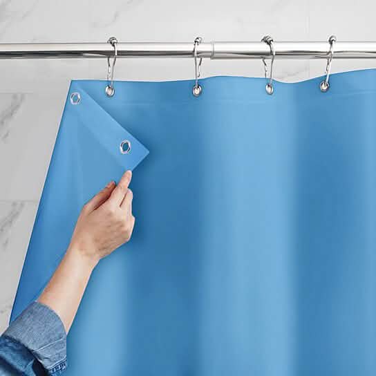 Mildew Resistant Heavyweight Vinyl Shower Curtain Liner with Magnets Metal Grommets-Mildew Resistant Heavyweight Vinyl Shower Curtain Liner with Magnets Metal Grommets