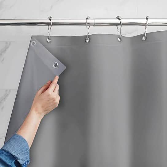 Mildew Resistant Heavyweight Vinyl Shower Curtain Liner with Magnets Metal Grommets-Mildew Resistant Heavyweight Vinyl Shower Curtain Liner with Magnets Metal Grommets