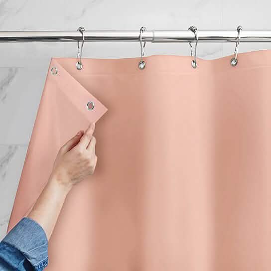 Mildew Resistant Heavyweight Vinyl Shower Curtain Liner with Magnets Metal Grommets-Mildew Resistant Heavyweight Vinyl Shower Curtain Liner with Magnets Metal Grommets