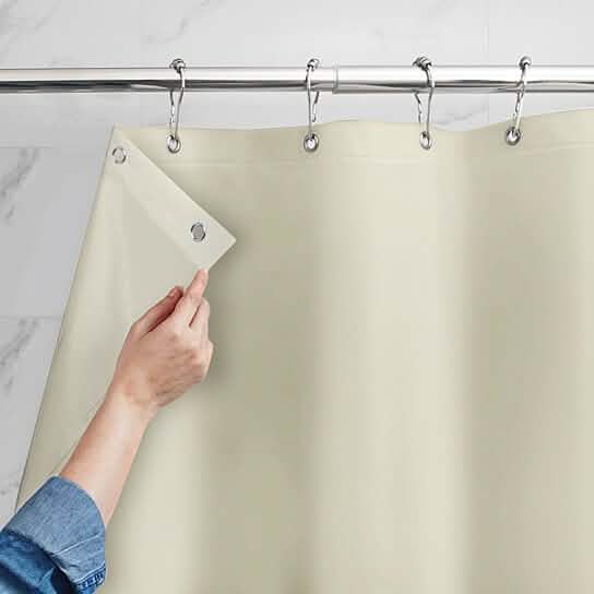 Mildew Resistant Heavyweight Vinyl Shower Curtain Liner with Magnets Metal Grommets-Mildew Resistant Heavyweight Vinyl Shower Curtain Liner with Magnets Metal Grommets