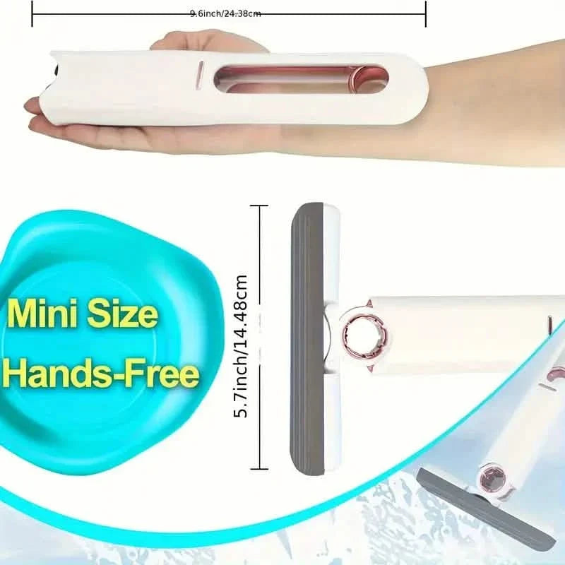 Mini Mop Sponge Mop Folding Home Cleaning Mops with Self-Squeezing-Mini Mop Sponge Mop Folding Home Cleaning Mops with Self-Squeezing