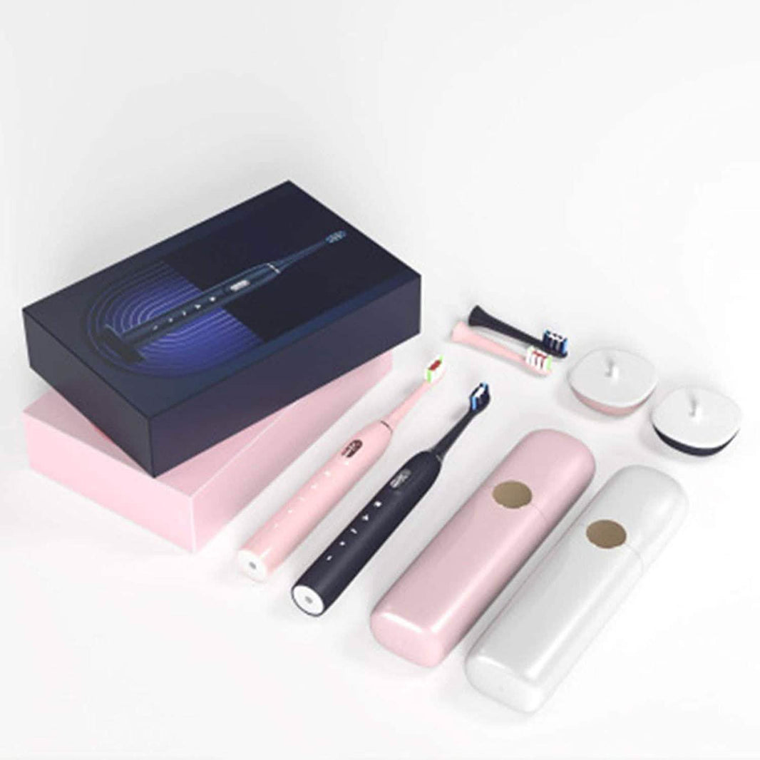Miniluck Rechargeable Electric Toothbrush with Replacement Toothbrush Heads-Miniluck Rechargeable Electric Toothbrush with Replacement Toothbrush Heads