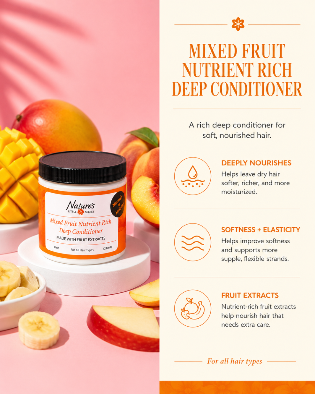 MIXED FRUIT NUTRIENT-RICH DEEP CONDITIONER-MIXED FRUIT NUTRIENT-RICH DEEP CONDITIONER