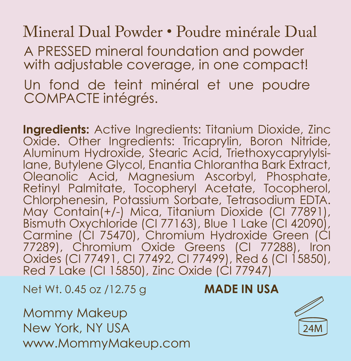 Mineral Dual Powder Foundation SPF15 (0.45 oz.) - Baby's Breath (Extra Light)-Mineral Dual Powder Foundation SPF15 (0.45 oz.) - Baby's Breath (Extra Light)