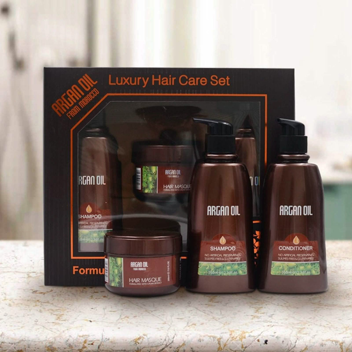 Moroccan Oil Hair Care Gift Set-Moroccan Oil Hair Care Gift Set
