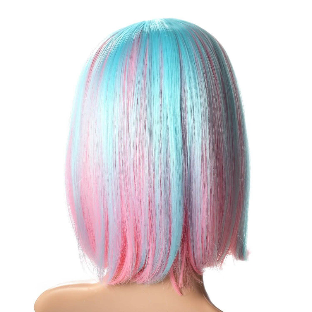 Multi-Color Ombre Short Bob Wig-Multi-Color Ombre Short Bob Wig