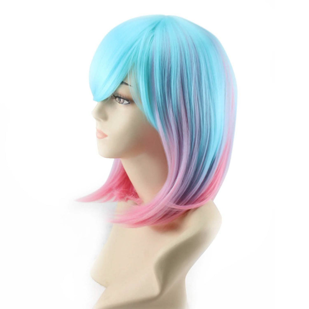 Multi-Color Ombre Short Bob Wig-Multi-Color Ombre Short Bob Wig