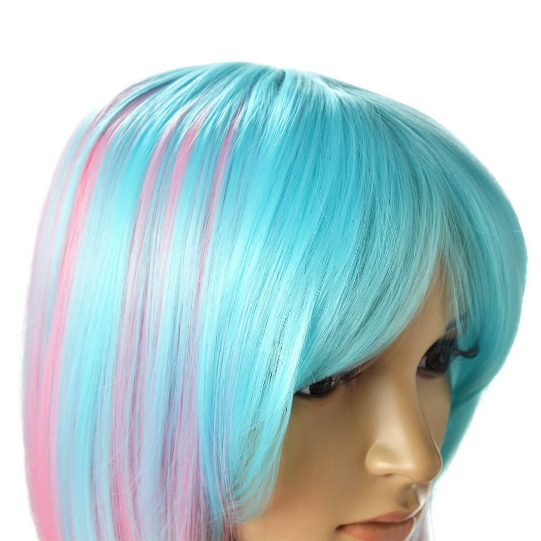Multi-Color Ombre Short Bob Wig-Multi-Color Ombre Short Bob Wig