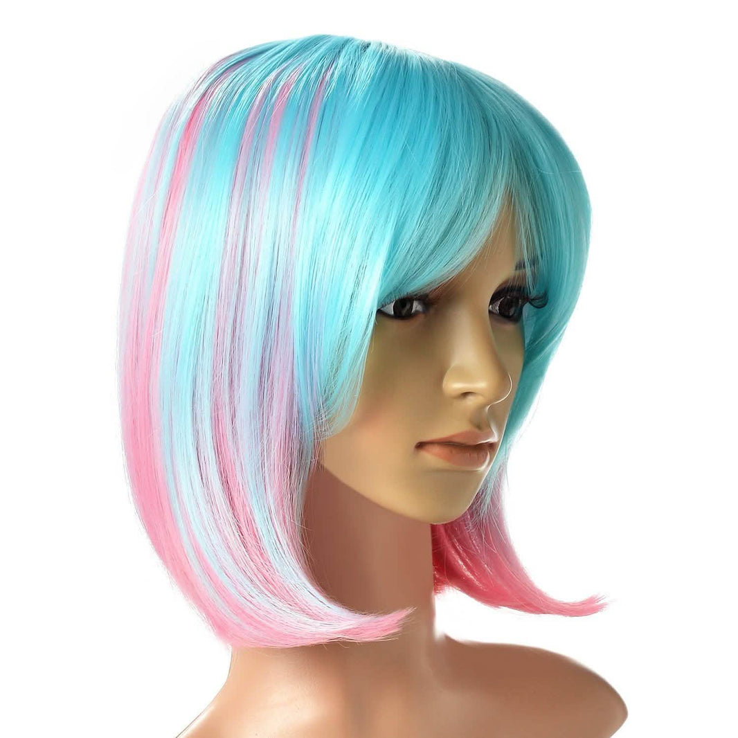 Multi-Color Ombre Short Bob Wig-Multi-Color Ombre Short Bob Wig