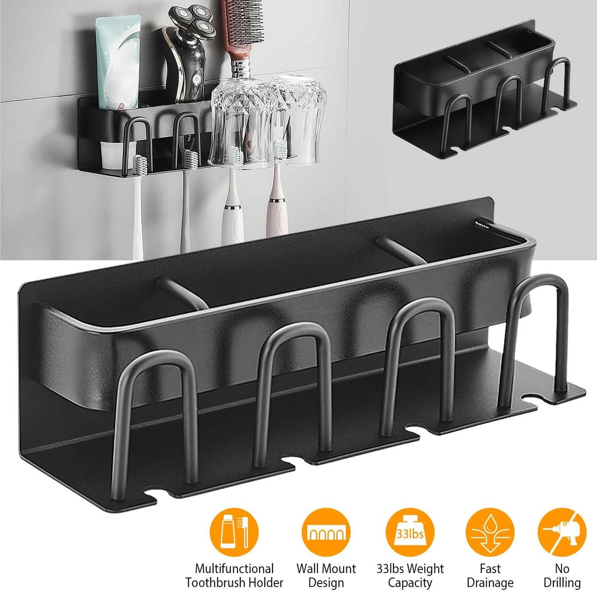 Multifunctional Toothbrush Holder Rack Organizer-Multifunctional Toothbrush Holder Rack Organizer