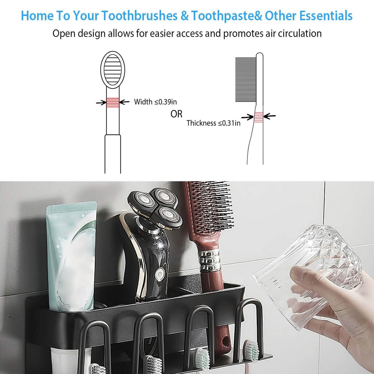 Multifunctional Toothbrush Holder Rack Organizer-Multifunctional Toothbrush Holder Rack Organizer