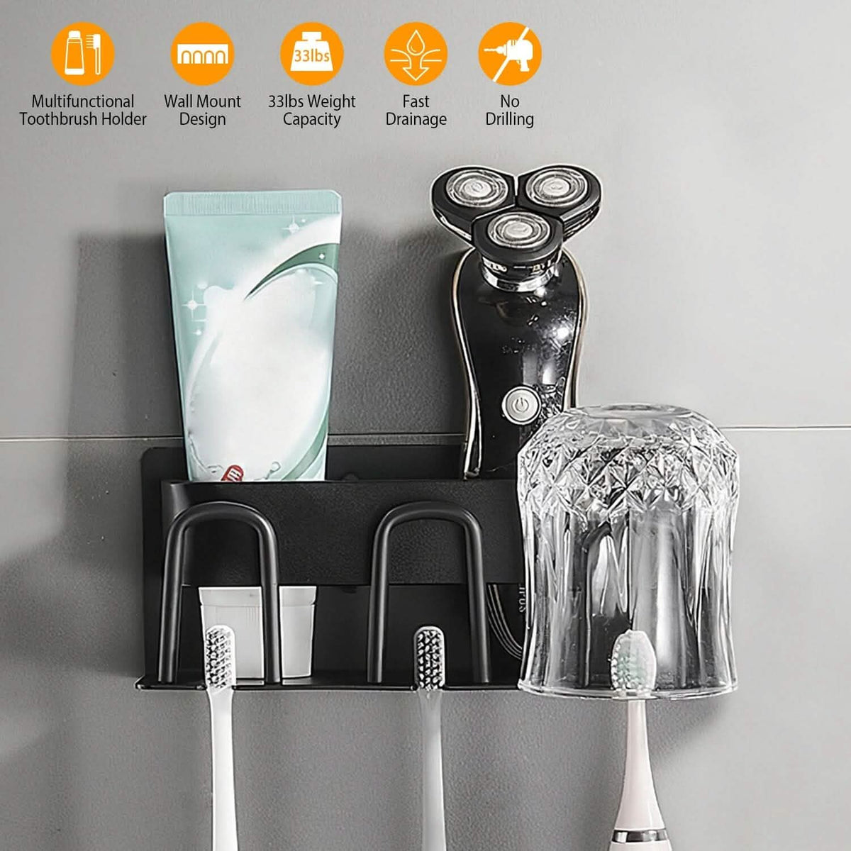 Multifunctional Toothbrush Holder Rack Organizer-Multifunctional Toothbrush Holder Rack Organizer