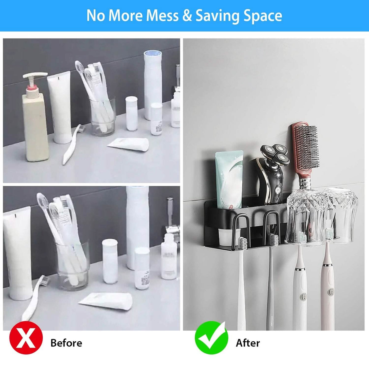 Multifunctional Toothbrush Holder Rack Organizer-Multifunctional Toothbrush Holder Rack Organizer