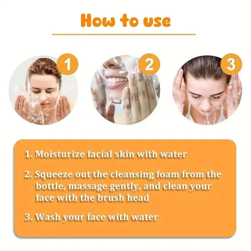 Natural Turmeric Glow Facial Cleanser - Gentle Foaming Face Wash for All Skin Types-Natural Turmeric Glow Facial Cleanser - Gentle Foaming Face Wash for All Skin Types