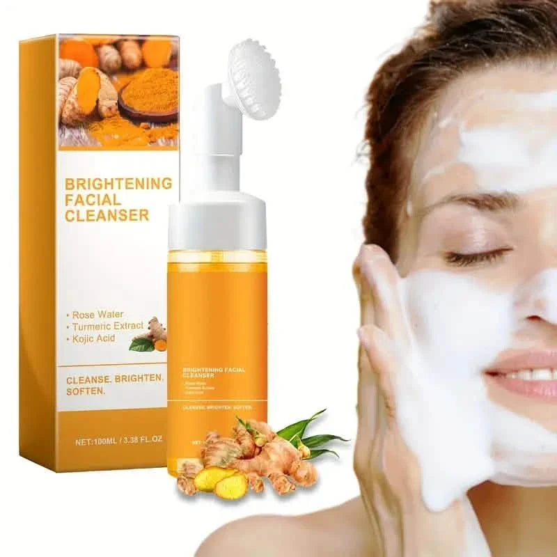 Natural Turmeric Glow Facial Cleanser - Gentle Foaming Face Wash for All Skin Types-Natural Turmeric Glow Facial Cleanser - Gentle Foaming Face Wash for All Skin Types